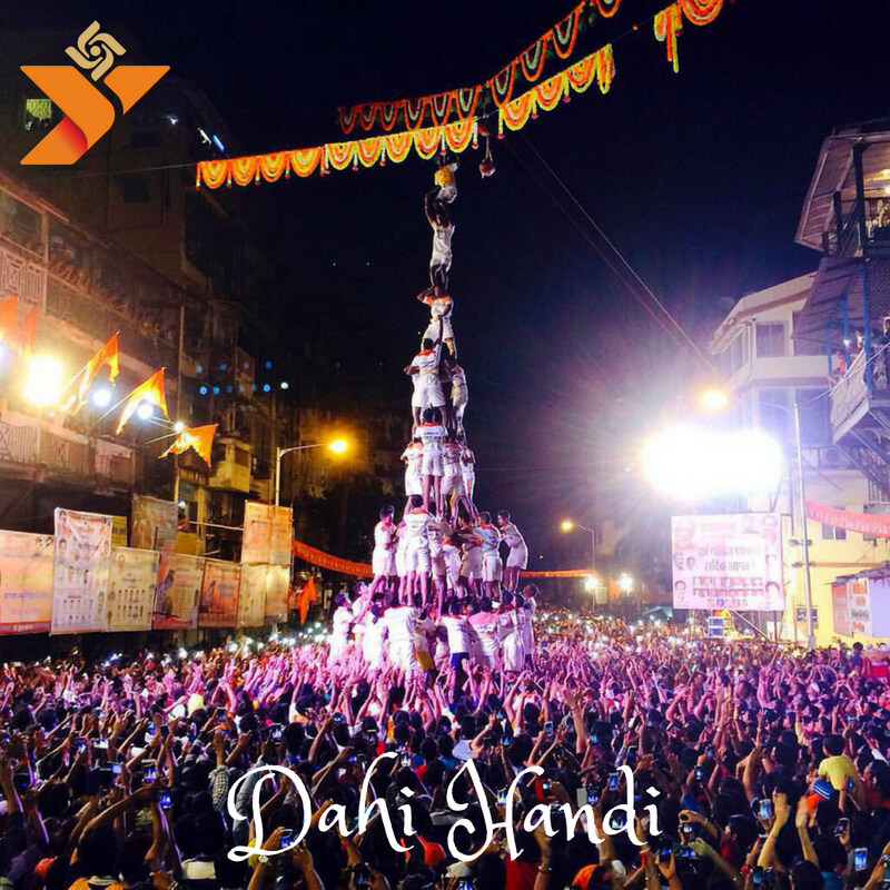 Dahi Handi celebrated during Janmashtami