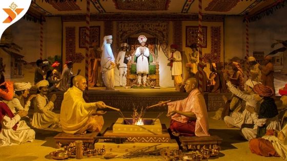 Swaminarayan God Teaching to Devotees