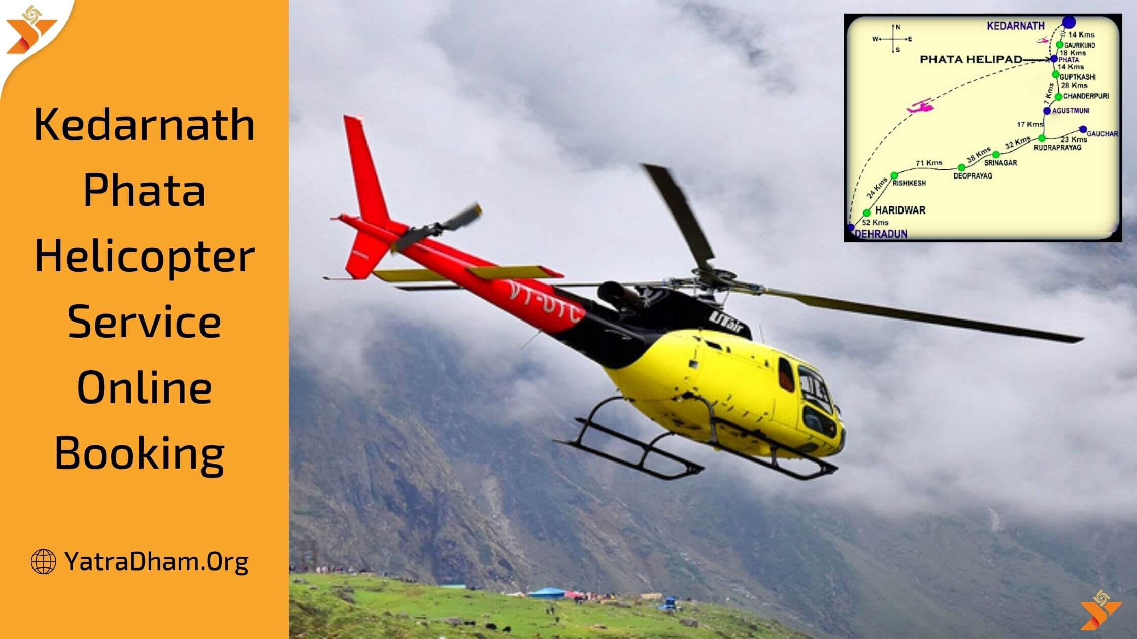 Kedarnath Phata Helicopter Service Online Booking Process, Timing