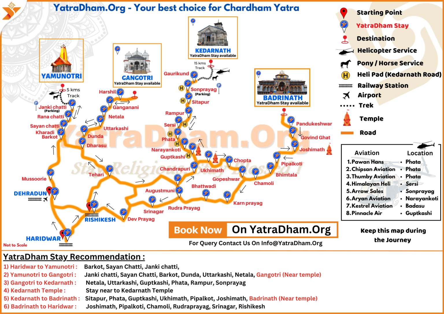 Char Dham Yatra Route With Map - YatraDham