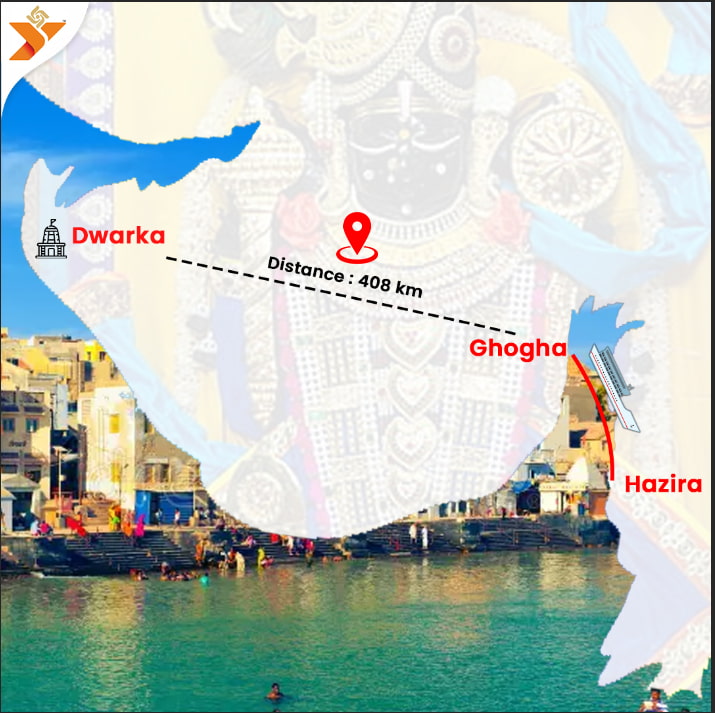 Places to Visit Through Ropax Ferry Service Ghogha to Dwarka