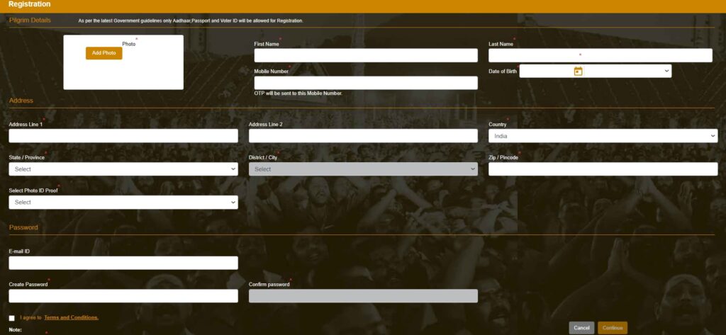 Sabarimala Temple Registration