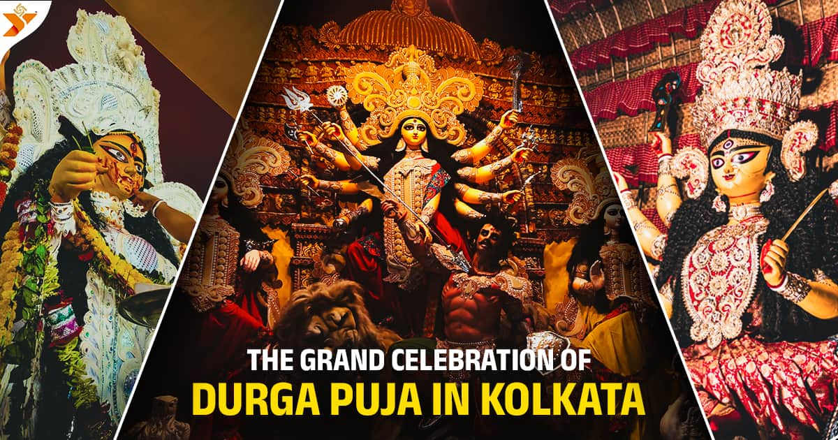 Celebration of Durga Puja in Kolkata