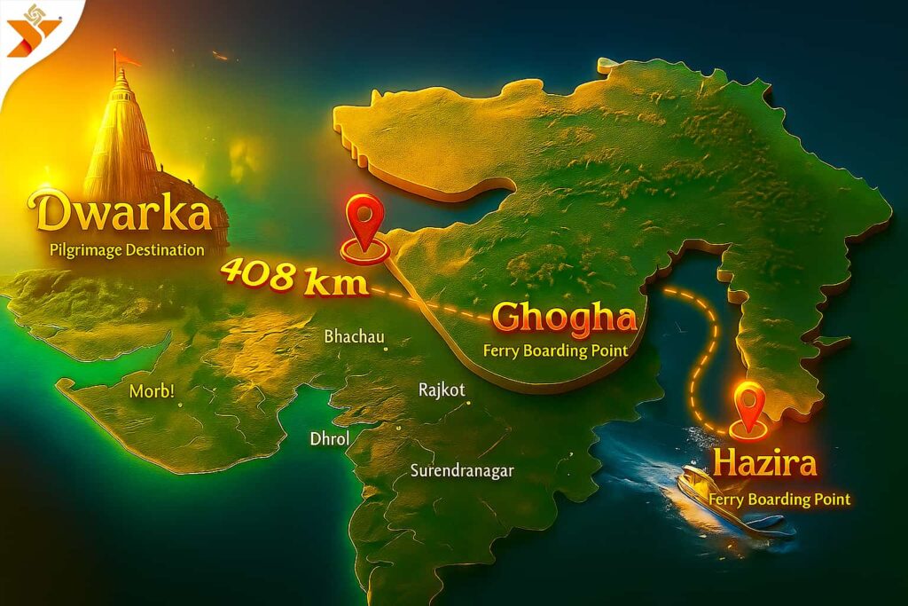 Hazira to Dwarka