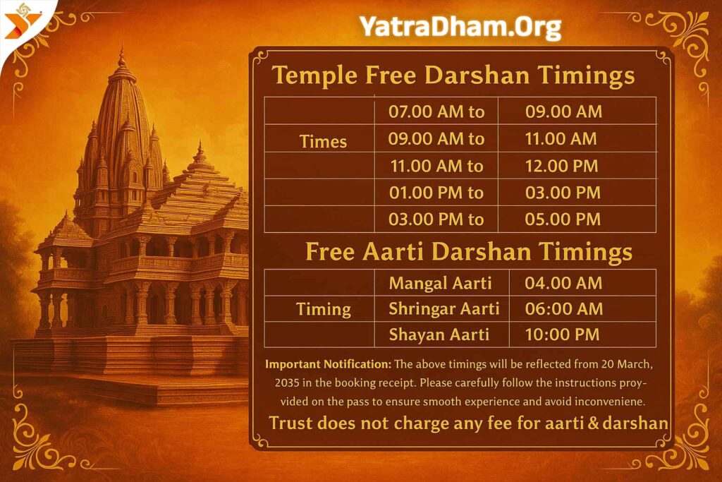 Ayodhya Ram Mandir Timings