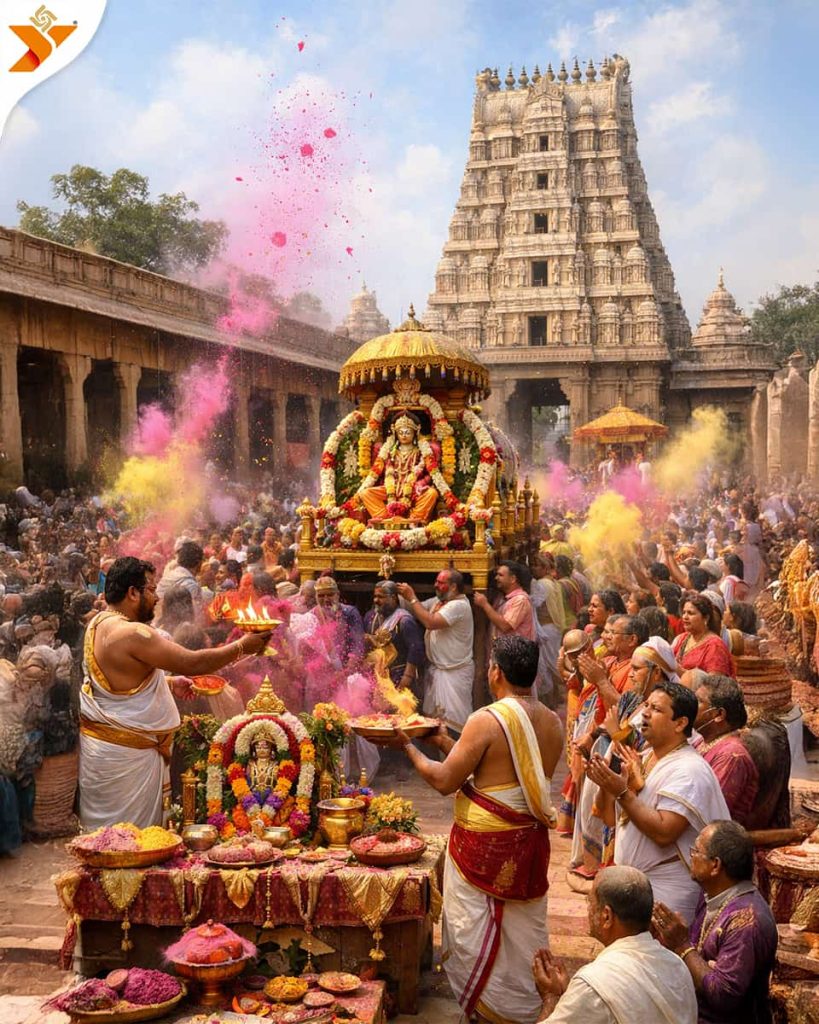 Holi at Shri Rangji Temple